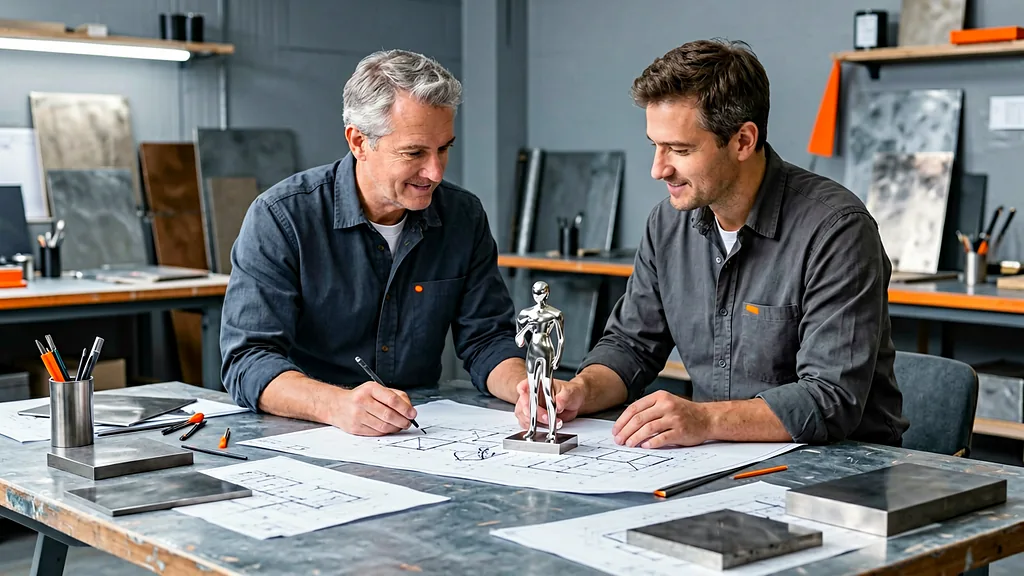 Consultation for a custom stainless steel sculpture project