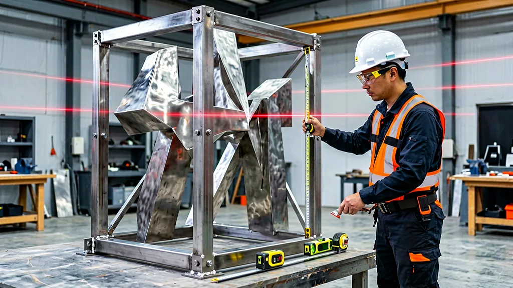 Engineering inspection of a stainless steel sculpture support frame